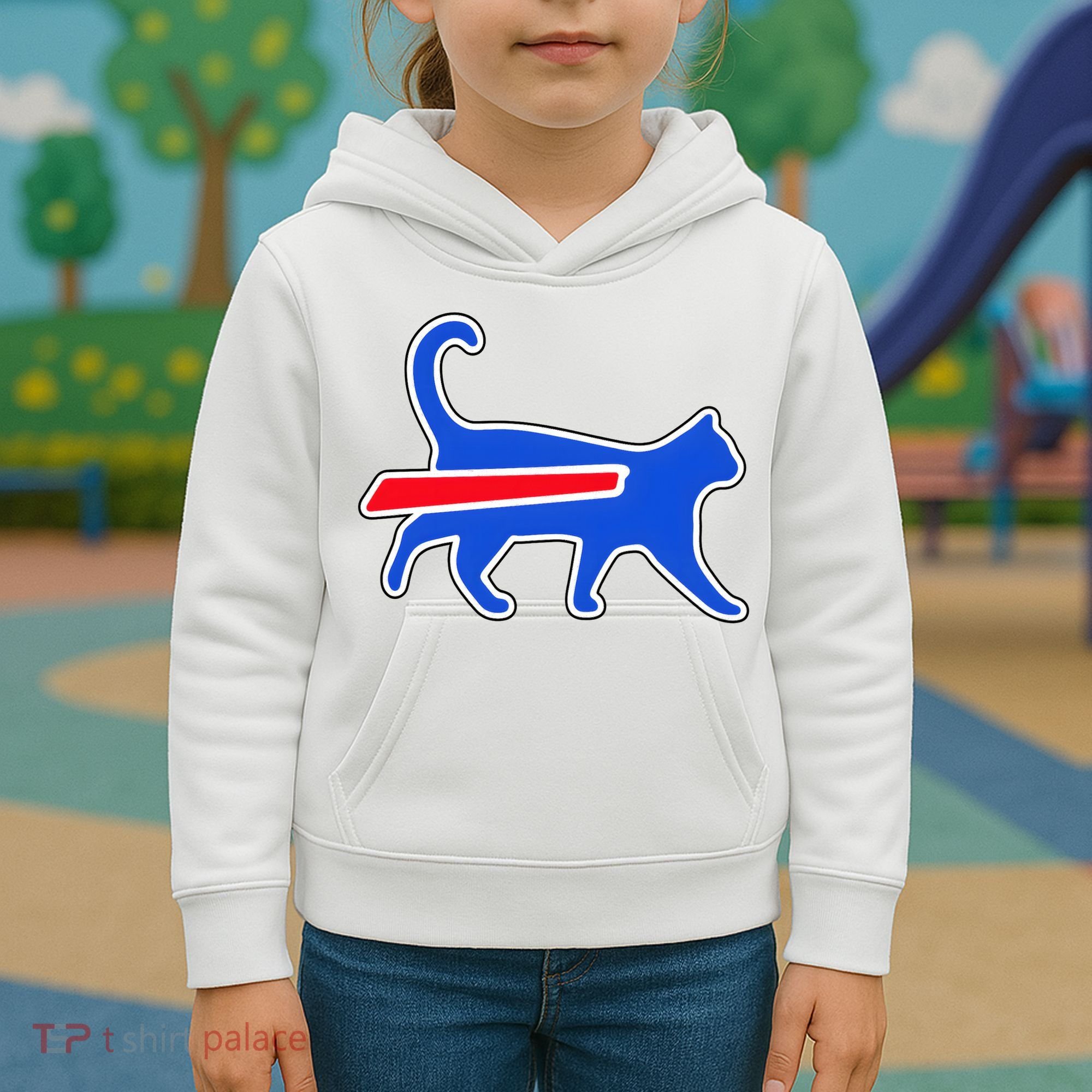 Cat Bills Is Funny Football Team Meme Kids Hoodie