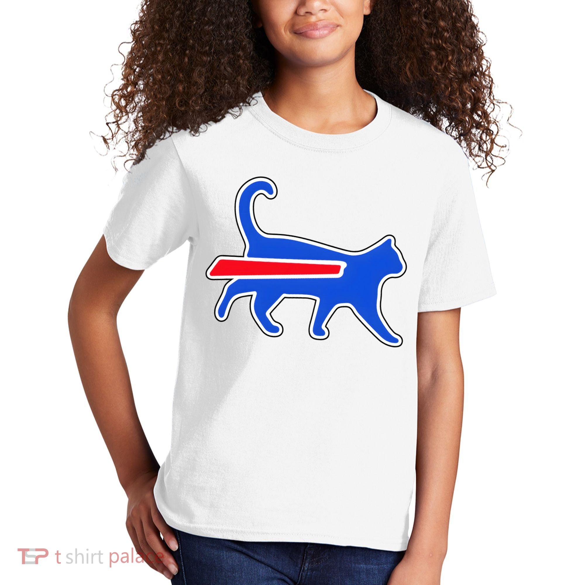 Cat Bills Is Funny Football Team Meme Kids T-Shirt