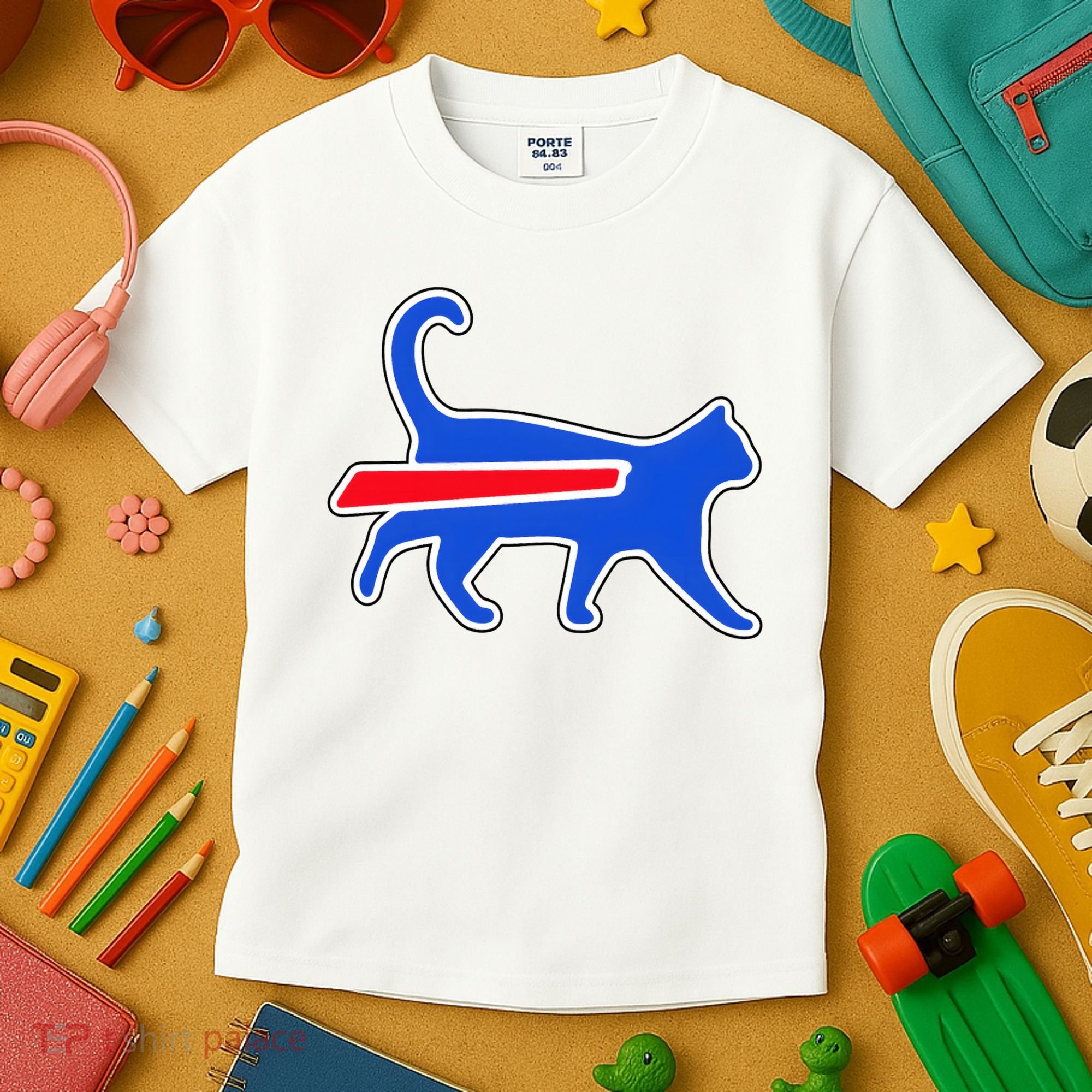 Cat Bills Is Funny Football Team Meme Kids T-Shirt