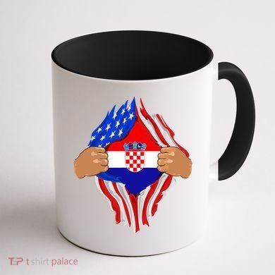 Croatian Blood Inside Me | Croatia Flag Gift Coffee Mug back