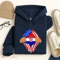 Croatian Blood Inside Me | Croatia Flag Gift Hoodie thumb 4