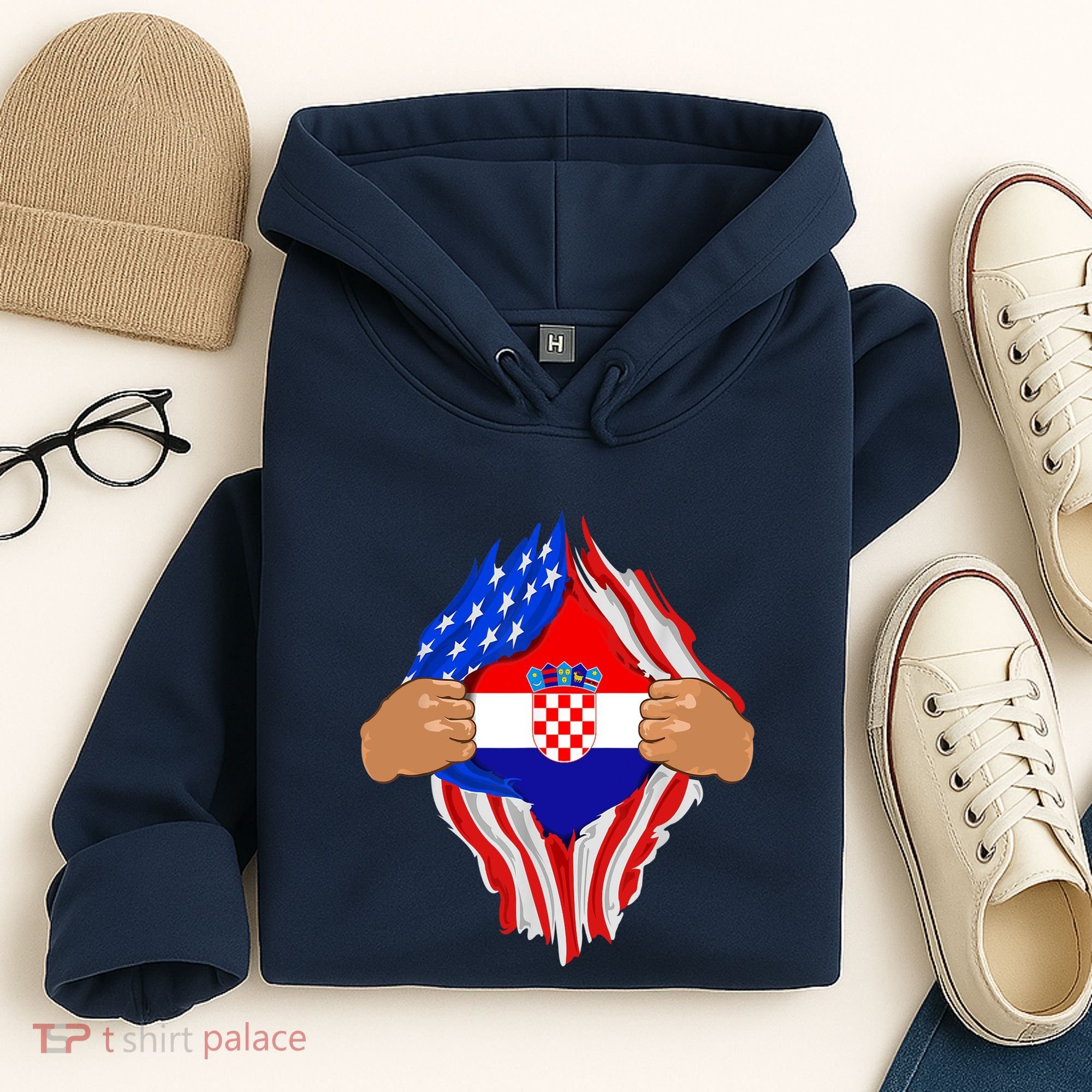 Croatian Blood Inside Me | Croatia Flag Gift Hoodie