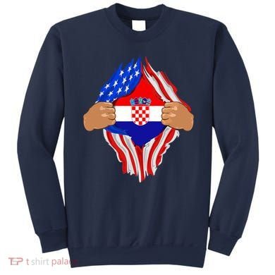 Croatian Blood Inside Me | Croatia Flag Gift Sweatshirt