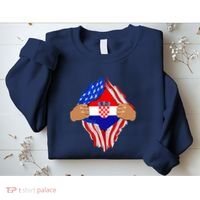 Croatian Blood Inside Me | Croatia Flag Gift Sweatshirt thumb 2