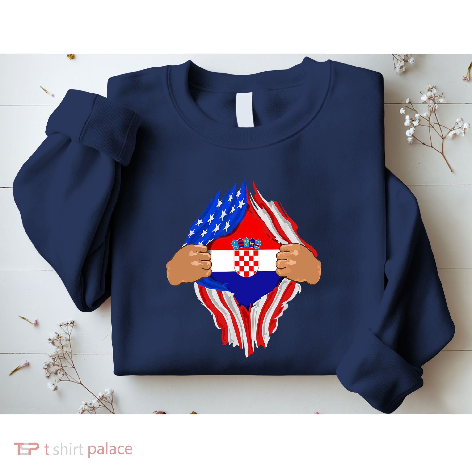 Croatian Blood Inside Me | Croatia Flag Gift Sweatshirt