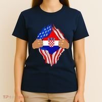 Croatian Blood Inside Me | Croatia Flag Gift T-Shirt thumb 4