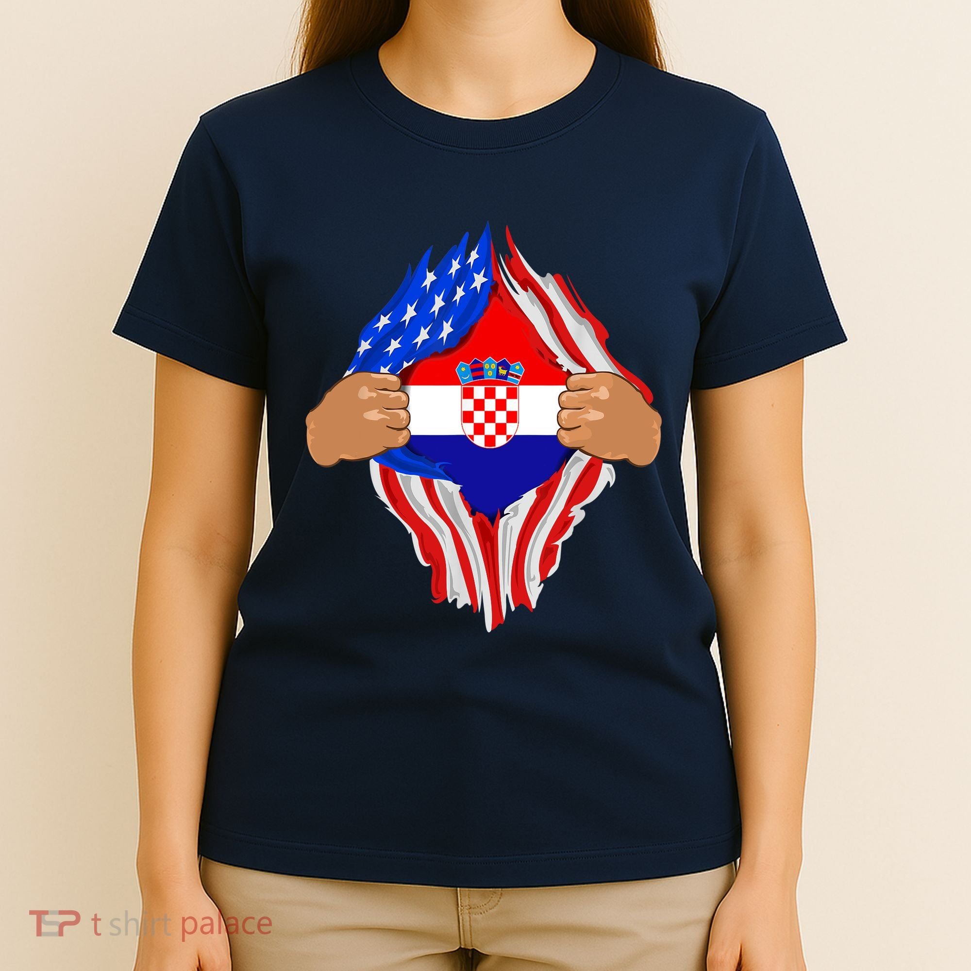 Croatian Blood Inside Me | Croatia Flag Gift T-Shirt