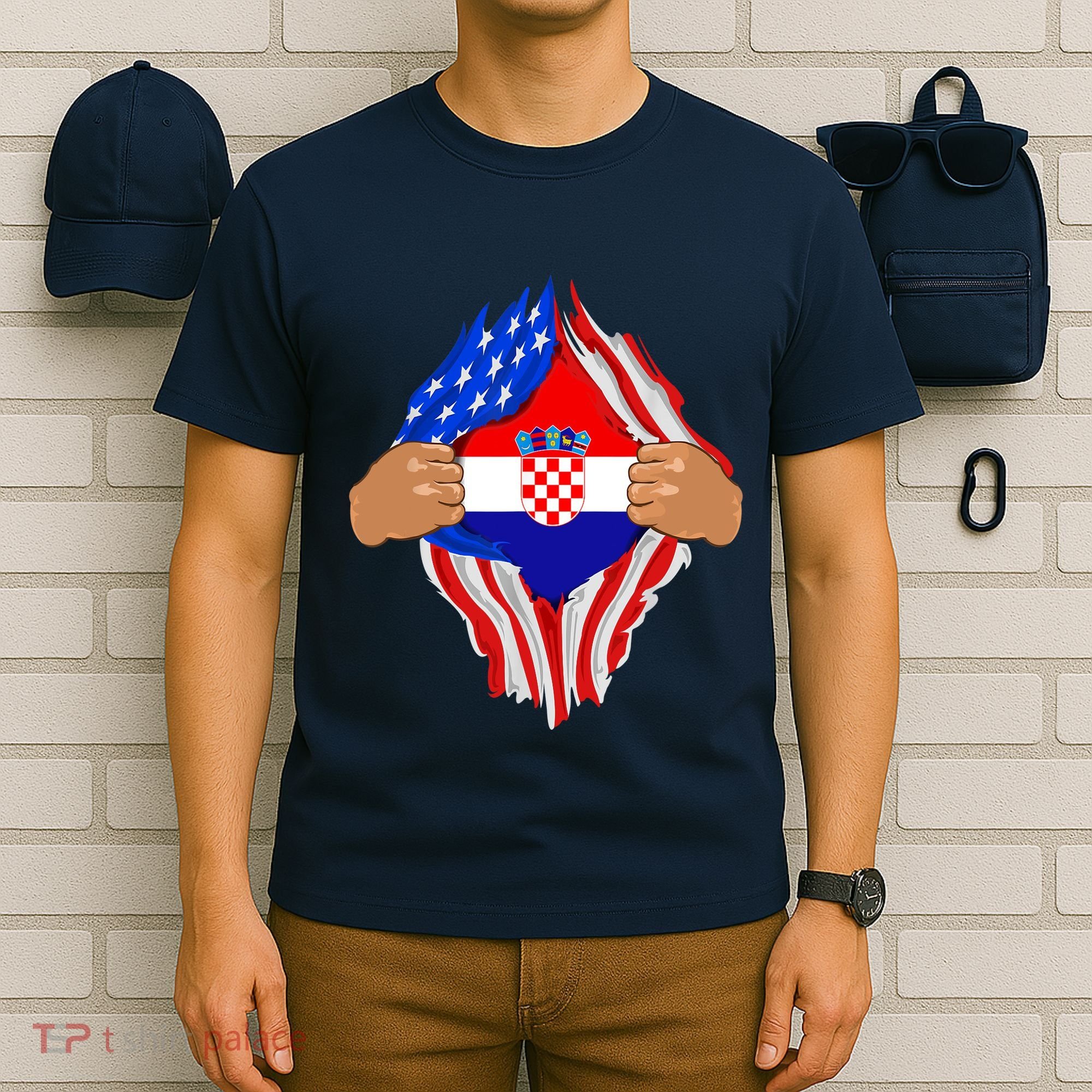 Croatian Blood Inside Me | Croatia Flag Gift T-Shirt