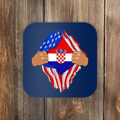 Croatian Blood Inside Me | Croatia Flag Gift Coaster