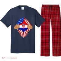 Croatian Blood Inside Me | Croatia Flag Gift Pajama Set thumb 0