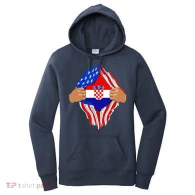 Croatian Blood Inside Me | Croatia Flag Gift Women's Hoodie