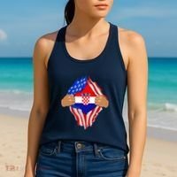 Croatian Blood Inside Me | Croatia Flag Gift Women's Tank Top thumb 2