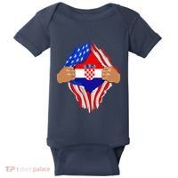 Croatian Blood Inside Me | Croatia Flag Gift Baby Bodysuit thumb 0