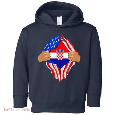 Croatian Blood Inside Me | Croatia Flag Gift Toddler Hoodie