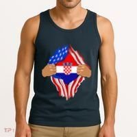Croatian Blood Inside Me | Croatia Flag Gift Tank Top thumb 3