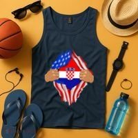 Croatian Blood Inside Me | Croatia Flag Gift Tank Top thumb 4