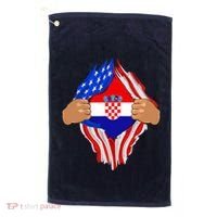 Croatian Blood Inside Me | Croatia Flag Gift Golf Towel thumb 0