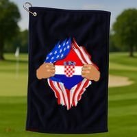 Croatian Blood Inside Me | Croatia Flag Gift Golf Towel thumb 1
