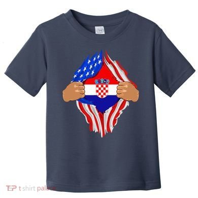 Croatian Blood Inside Me | Croatia Flag Gift Toddler T-Shirt