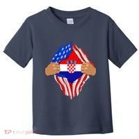 Croatian Blood Inside Me | Croatia Flag Gift Toddler T-Shirt thumb 0