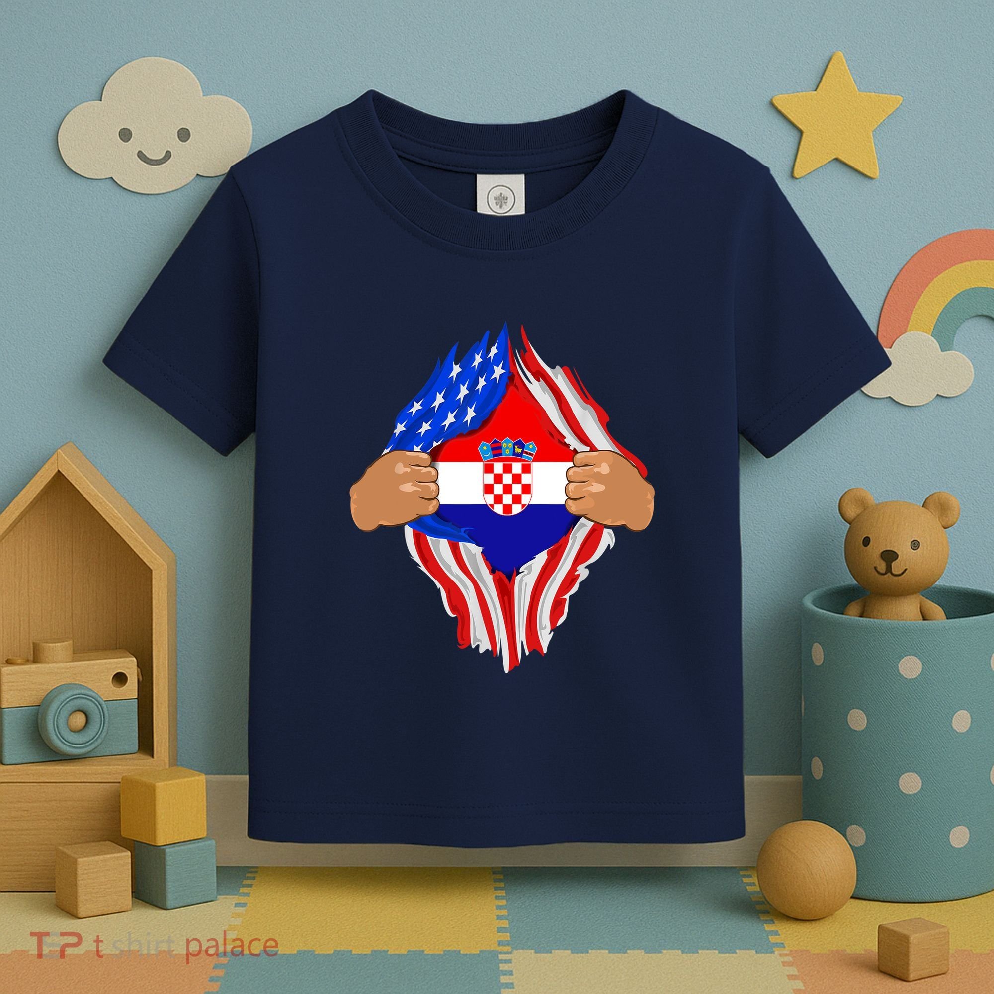 Croatian Blood Inside Me | Croatia Flag Gift Toddler T-Shirt