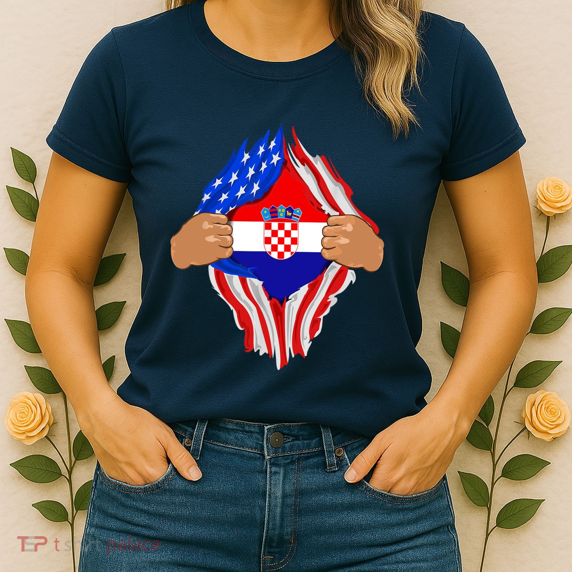 Croatian Blood Inside Me | Croatia Flag Gift Women's T-Shirt