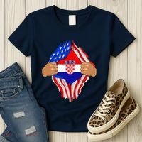 Croatian Blood Inside Me | Croatia Flag Gift Women's T-Shirt thumb 3