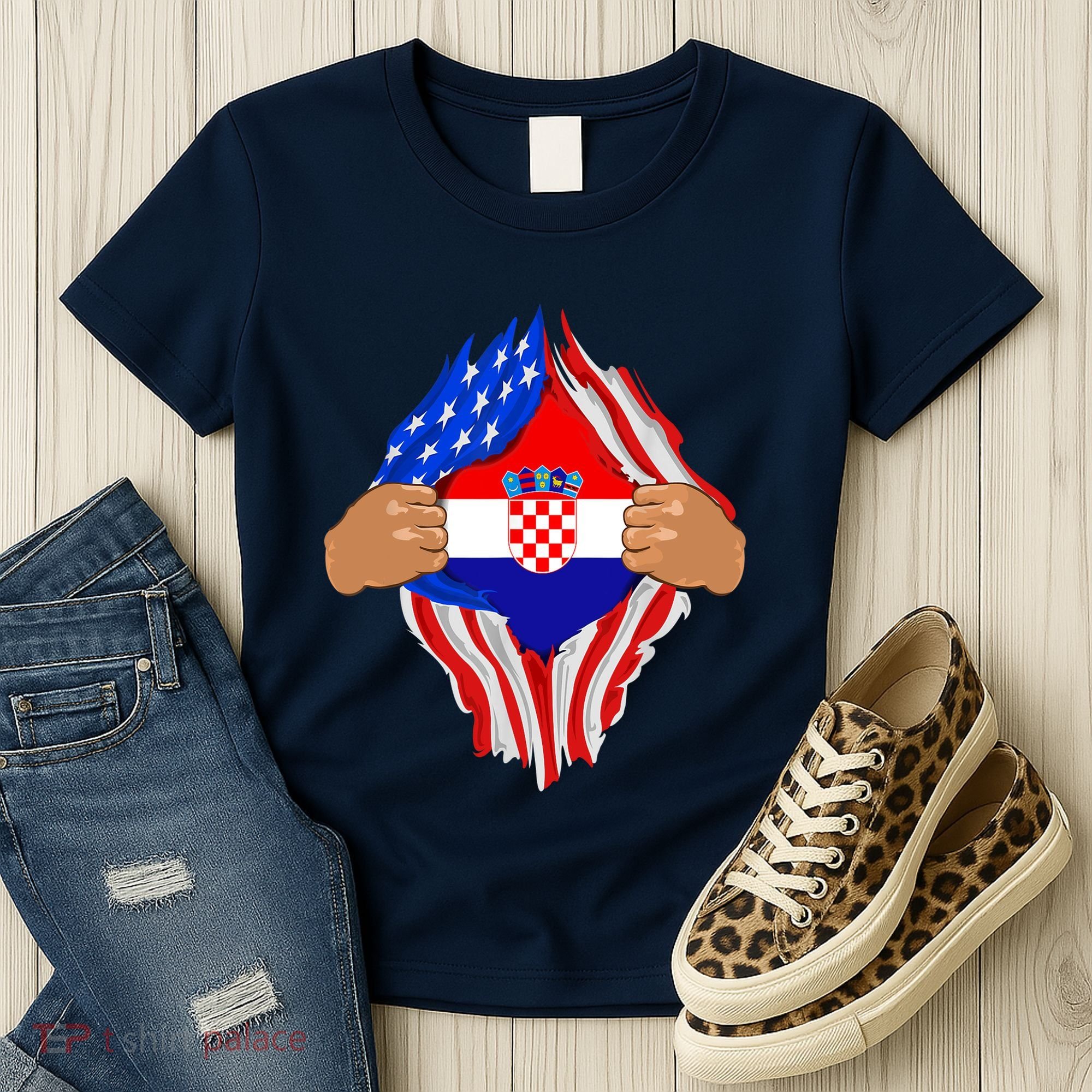 Croatian Blood Inside Me | Croatia Flag Gift Women's T-Shirt