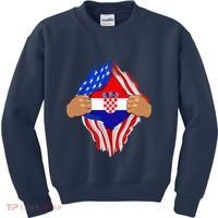 Croatian Blood Inside Me | Croatia Flag Gift Kids Sweatshirt thumb 0