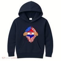 Croatian Blood Inside Me | Croatia Flag Gift Kids Hoodie thumb 0