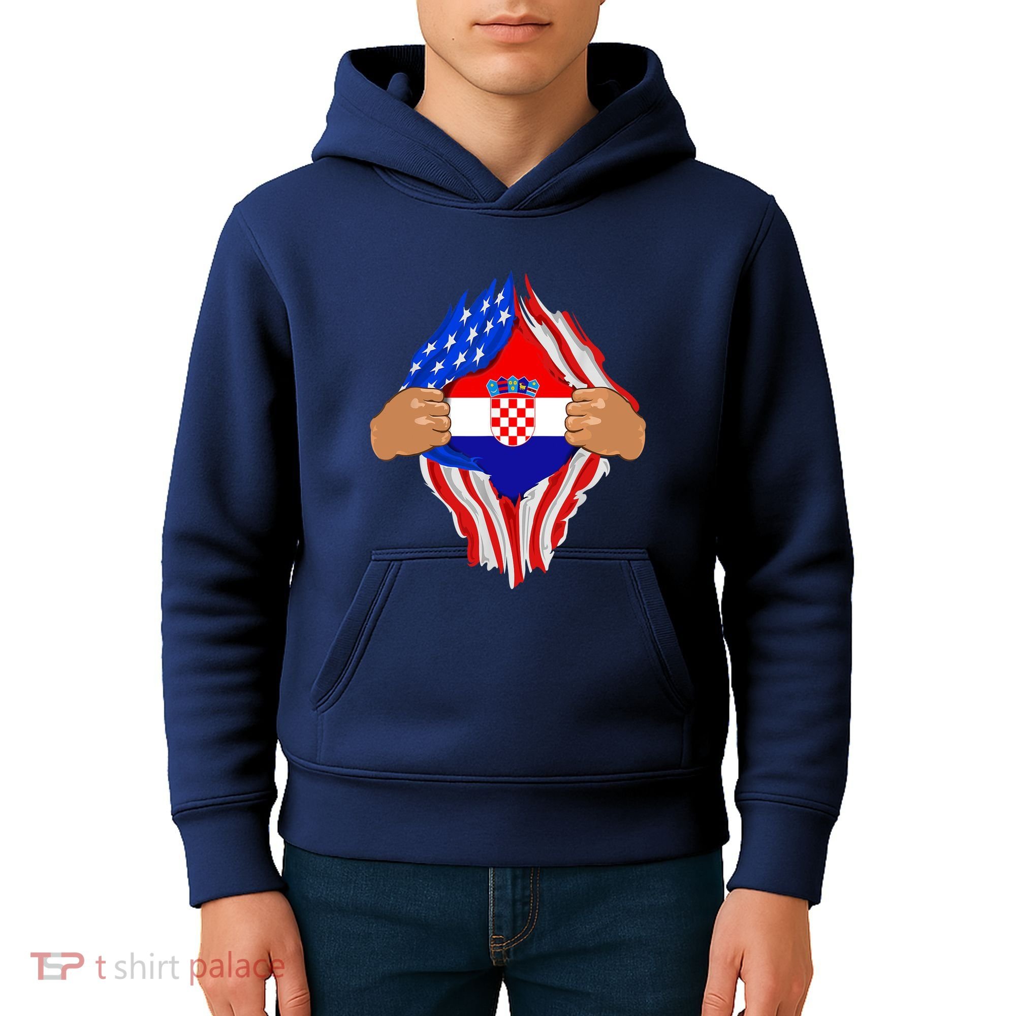 Croatian Blood Inside Me | Croatia Flag Gift Kids Hoodie