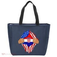Croatian Blood Inside Me | Croatia Flag Gift Tote Bag thumb 0
