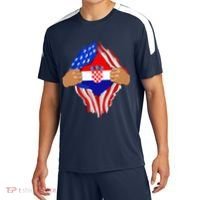 Croatian Blood Inside Me | Croatia Flag Gift Sport-Tek Competitor United Soccer Jersey thumb 0