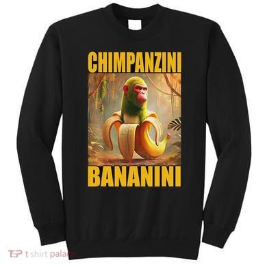 Chimpanzini Bananini Italian Brainrot Meme, Gilrs, Sweatshirt