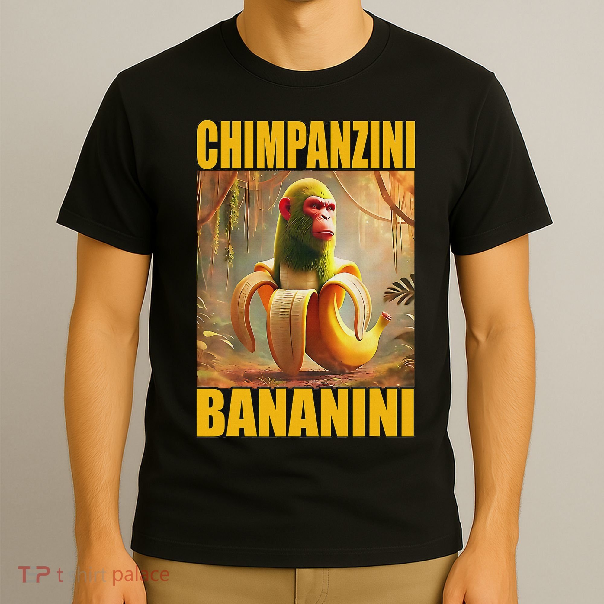 Chimpanzini Bananini Italian Brainrot Meme, Gilrs, T-Shirt