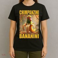 Chimpanzini Bananini Italian Brainrot Meme, Gilrs, T-Shirt thumb 4