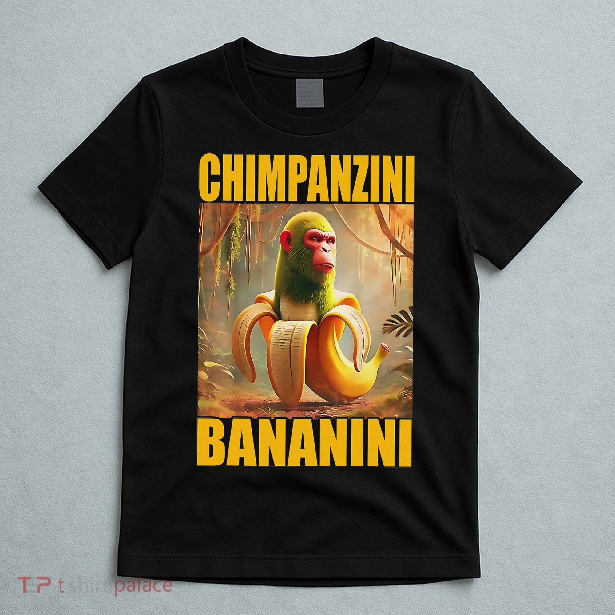 Chimpanzini Bananini Italian Brainrot Meme, Gilrs, T-Shirt