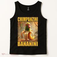 Chimpanzini Bananini Italian Brainrot Meme, Gilrs, Tank Top thumb 2
