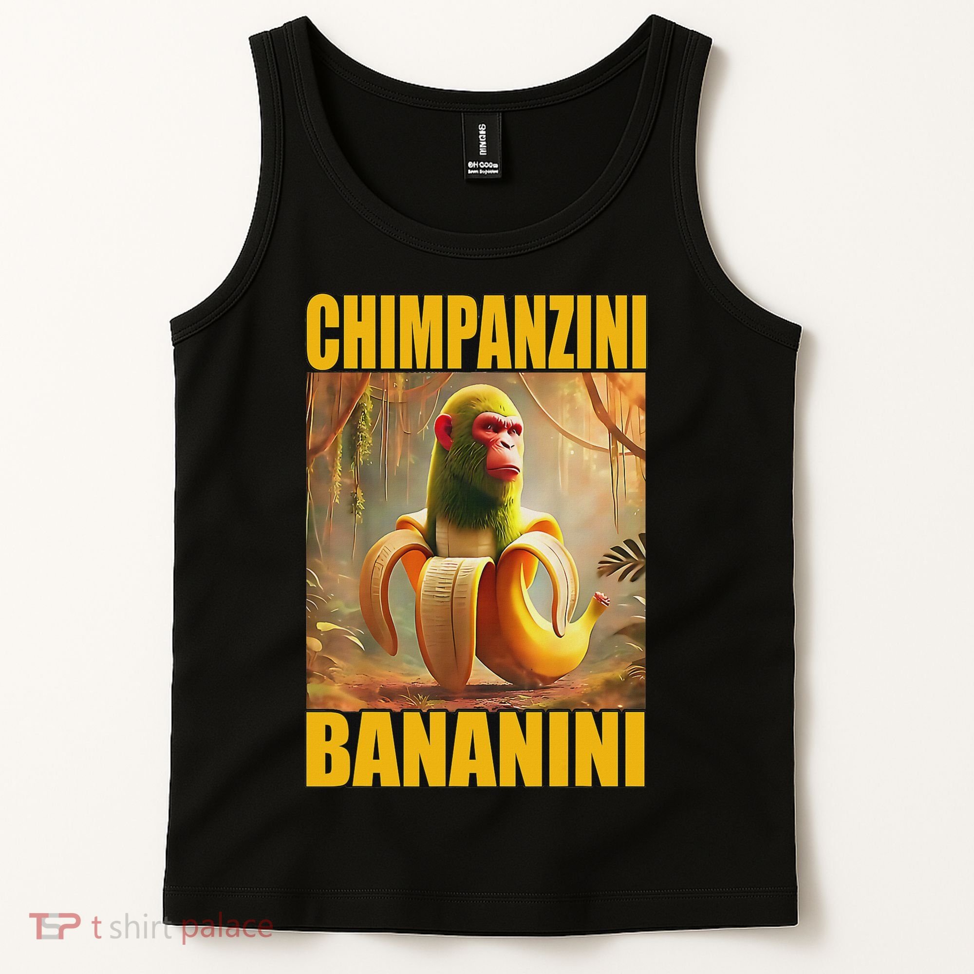 Chimpanzini Bananini Italian Brainrot Meme, Gilrs, Tank Top