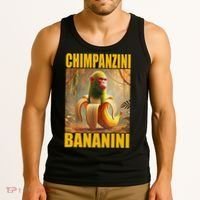 Chimpanzini Bananini Italian Brainrot Meme, Gilrs, Tank Top thumb 3