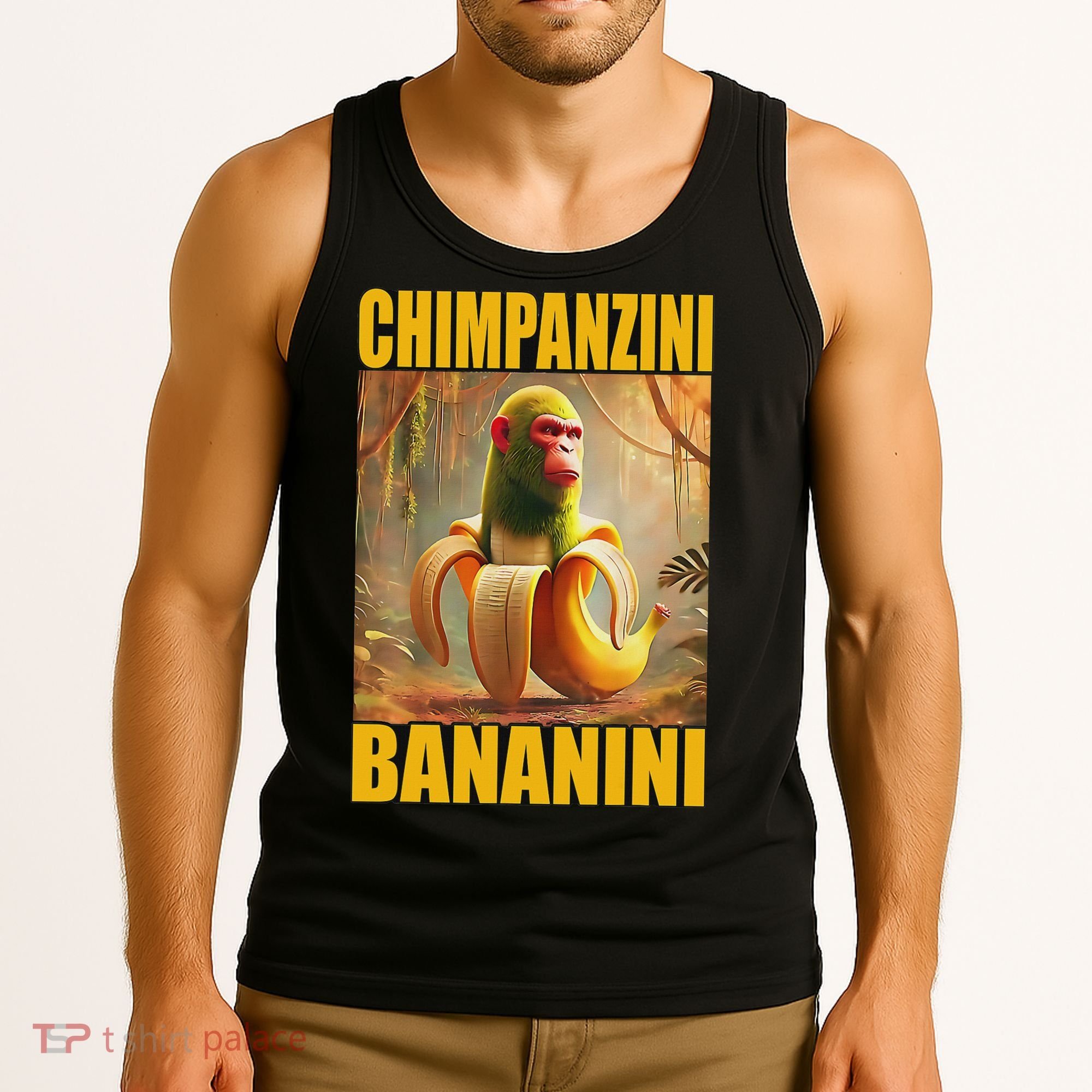 Chimpanzini Bananini Italian Brainrot Meme, Gilrs, Tank Top