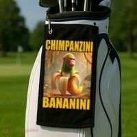 Chimpanzini Bananini Italian Brainrot Meme, Gilrs, Golf Towel thumb 2