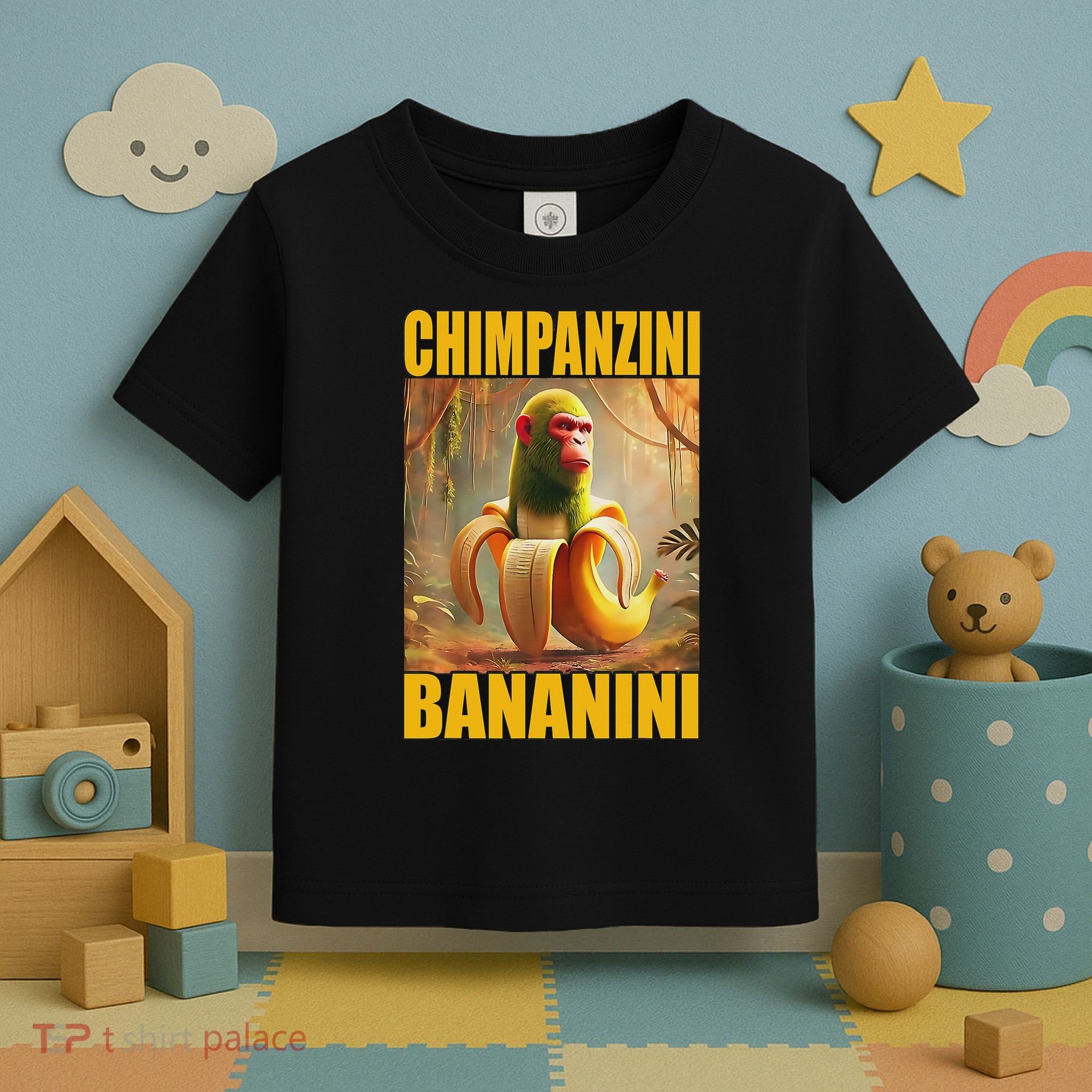 Chimpanzini Bananini Italian Brainrot Meme, Gilrs, Toddler T-Shirt