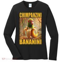 Chimpanzini Bananini Italian Brainrot Meme, Gilrs, Women's Long Sleeve Shirt thumb 0