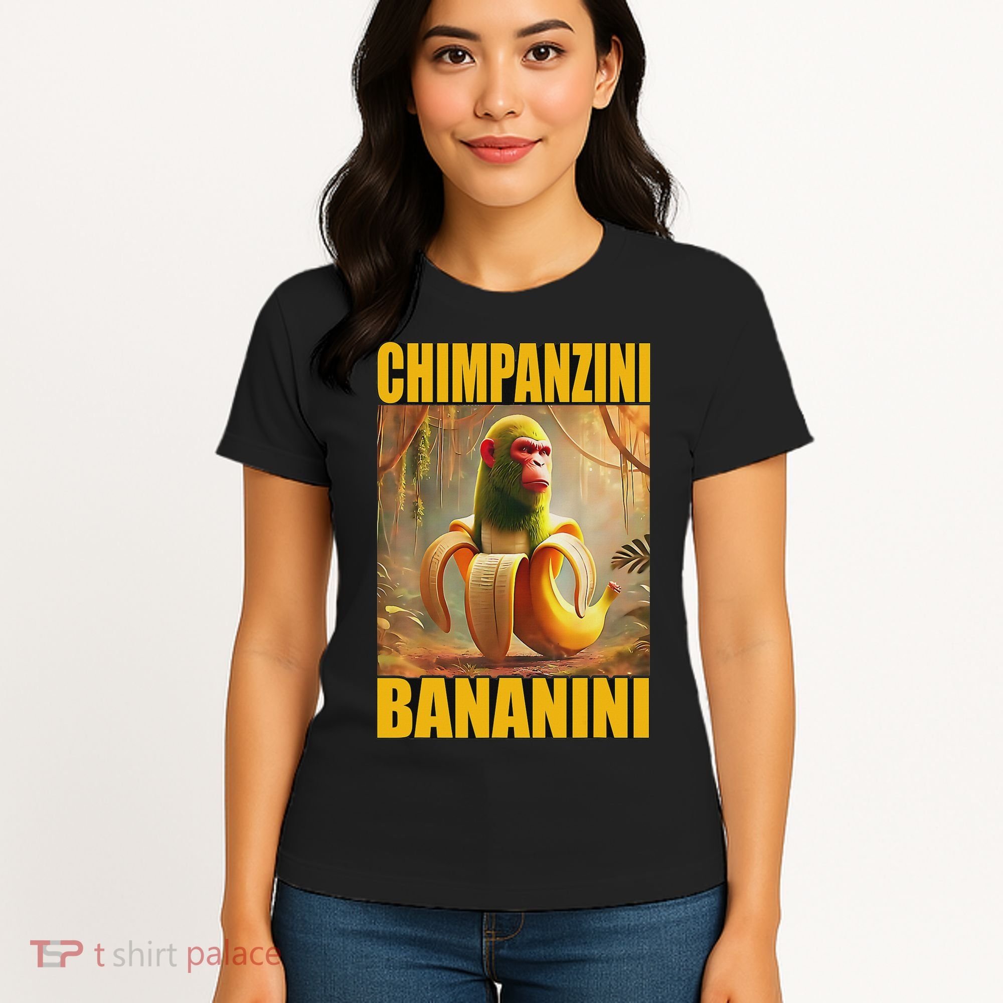 Chimpanzini Bananini Italian Brainrot Meme, Gilrs, Women's T-Shirt