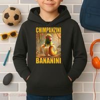 Chimpanzini Bananini Italian Brainrot Meme, Gilrs, Kids Hoodie thumb 2