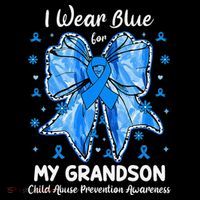 Coquette Bow I Wear Blue For My Grandson Child Abuse Coffee Mug thumb 5