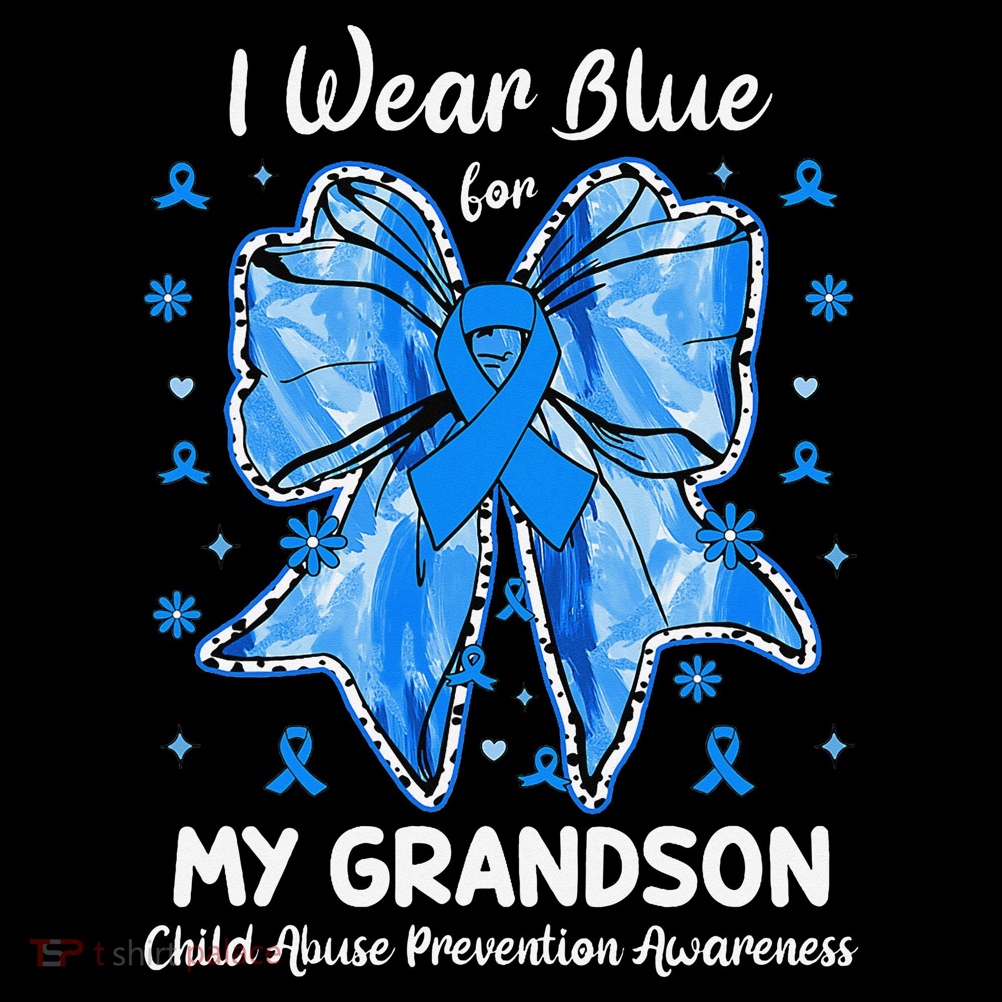 Coquette Bow I Wear Blue For My Grandson Child Abuse Coffee Mug