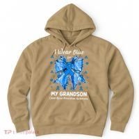 Coquette Bow I Wear Blue For My Grandson Child Abuse Hoodie thumb 0