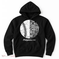 Christian Baseball I Can Do All Things Philippians 4 13 Funny Gift Hoodie thumb 0